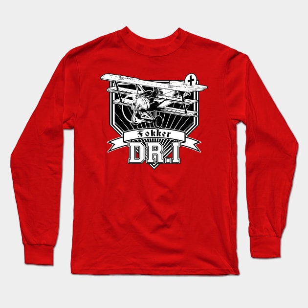 Fokker DR1 Long Sleeve T-Shirt by CoolCarVideos